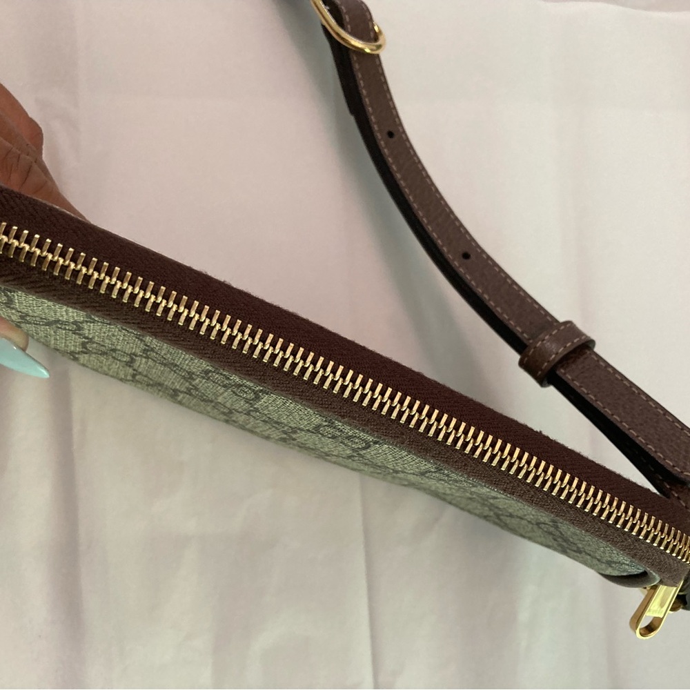 SOLD ‼️Gucci Crossbody Bag in Brown and Green with Signature Monogram - Picture 11 of 16